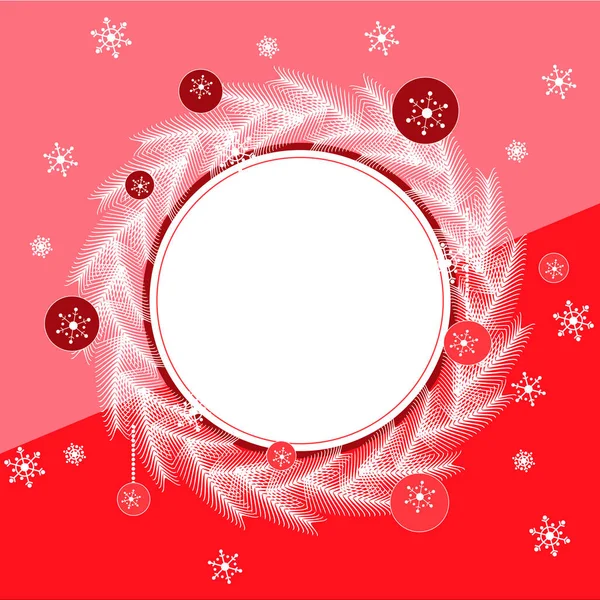 Borde de corona blanca para los deseos de Navidad — Archivo Imágenes Vectoriales