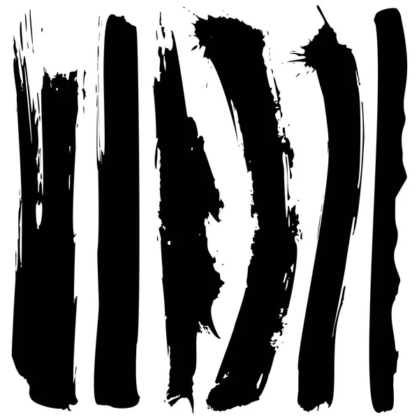 Conjunto de manchas de tinta grunge negro - vector . — Archivo Imágenes Vectoriales