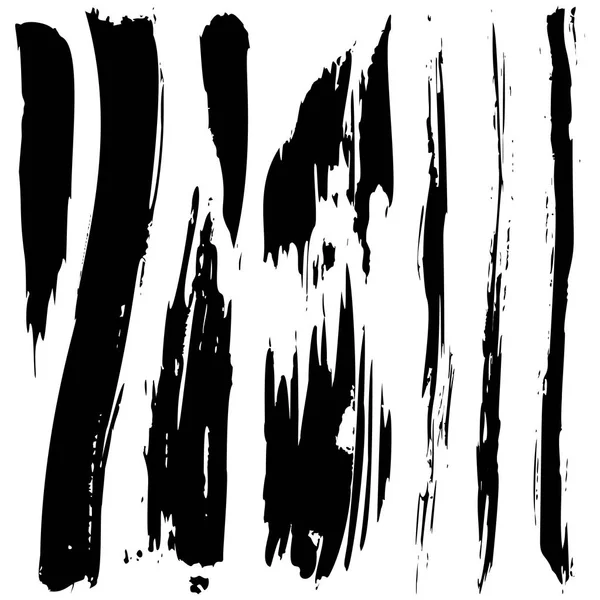 Set van zwarte grunge inkt blobs-vector. — Stockvector