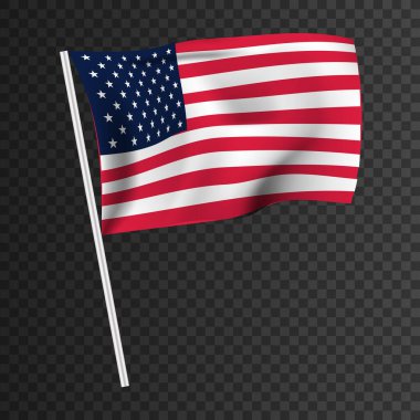 Gerçekçi Amerikan bayrağı 10 kişiyi izole ediyor.