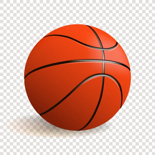 Basketball Ball Realistic Isolated — Stock Vector