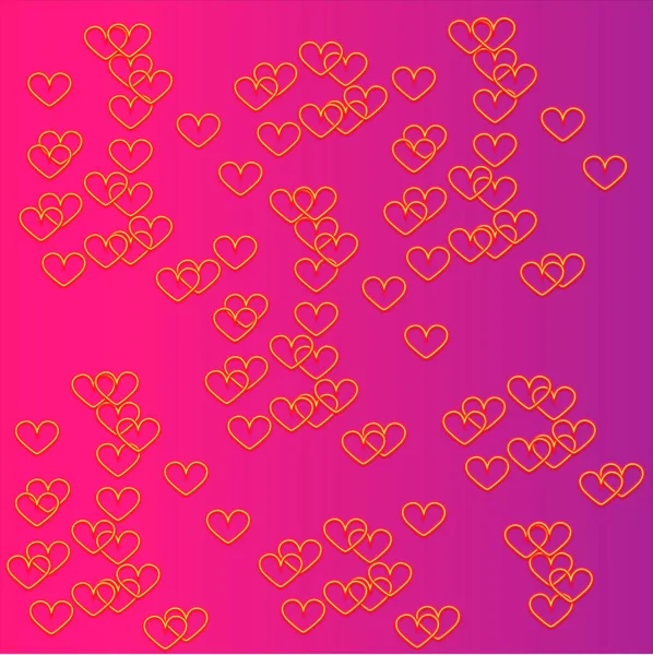 Helles Herz. Leuchtschrift. Retro-Leuchtreklame auf lila Hintergrund. Gestaltungselement für Happy Valentines Day. Bereit für Ihr Design, Grußkarte, Banner. Illustration. — Stockfoto