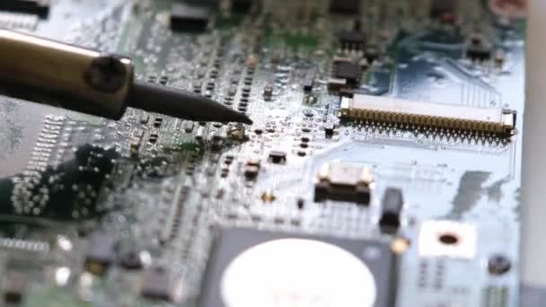Pointe Fer Souder Fonctionne Pas Réparation Concept Circuit Imprimé — Video