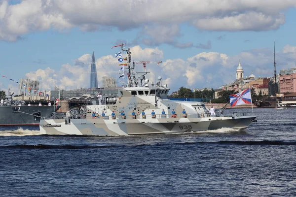 Oorlogsschip Marine Dag Sint Petersburg 2020 — Stockfoto