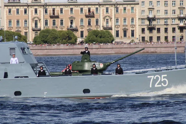 Krigsskibsdag Sankt Petersborg 2020 - Stock-foto