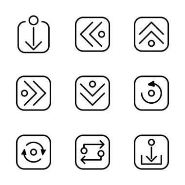 Ok simgesi 5 kümesi ok, arayüz, esansiyel, web içerir