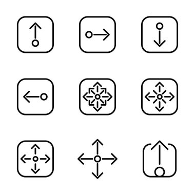 Ok simgesi 7 ok, arayüz, esansiyel, web