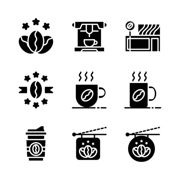 Basic coffee icon include premium coffee, coffee star, cafe, espresso, machine, restaurant, store, mug, drink, hot, cup, shop, signboard