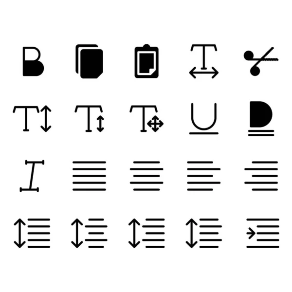 Modifier Icône Texte Ensemble Comprennent Texte Gras Modifier Conception Document — Image vectorielle