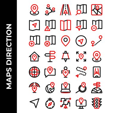 Harita simgesi seti, harita, arama, konum, uyarı, silme, toplama, işaretleme, işaretleyici, rota, yol, navigasyon, dünya, sohbet, pin, yol, telefon, sinyal, dünya, dizüstü, arama, işaretleyici, pusula, trafik ışığı