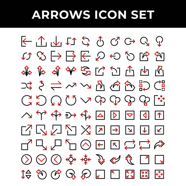 Arrows Icon Set Include Left Right Upload Download — стоковый вектор