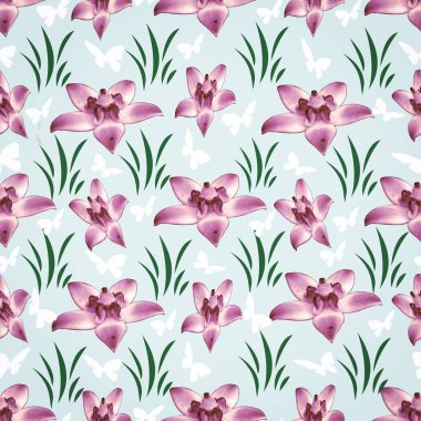 Pembe taç çiçeği pürüzsüz desen