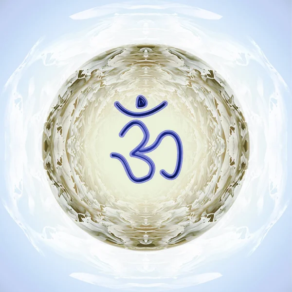 Meditation Med Symbol Energi — Stockfoto