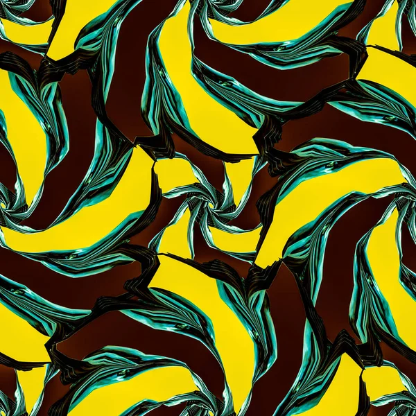 Afrikanische Basis Twirl Blume Typ Nahtlose Muster — Stockfoto