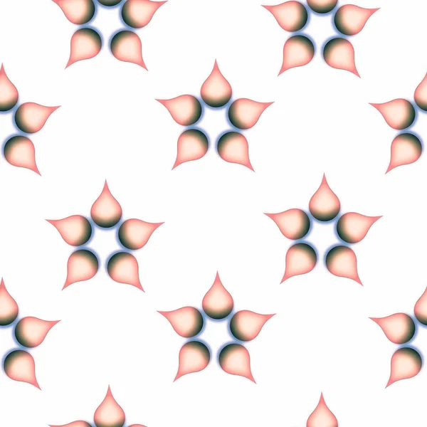 Effekt Fünf Patalen Blumenförmige Nahtlose Gestaltung — Stockfoto