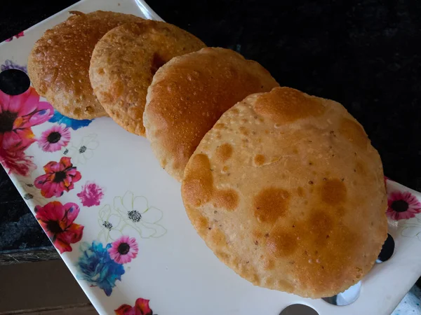 Ritrovare Farina Indiana Fritta Profondità Kachori — Foto Stock