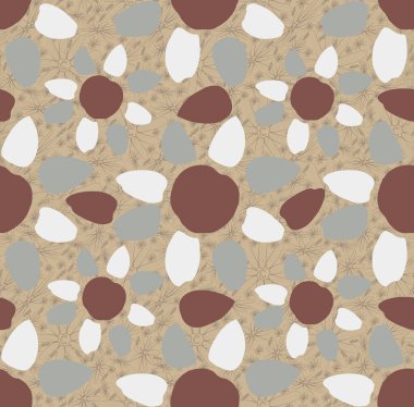 gri renkli çiçek simgesi pürüzsüz desen