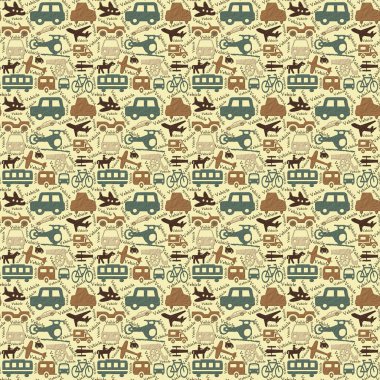 araç simgesi dikişsiz desenli çocuklar tipi