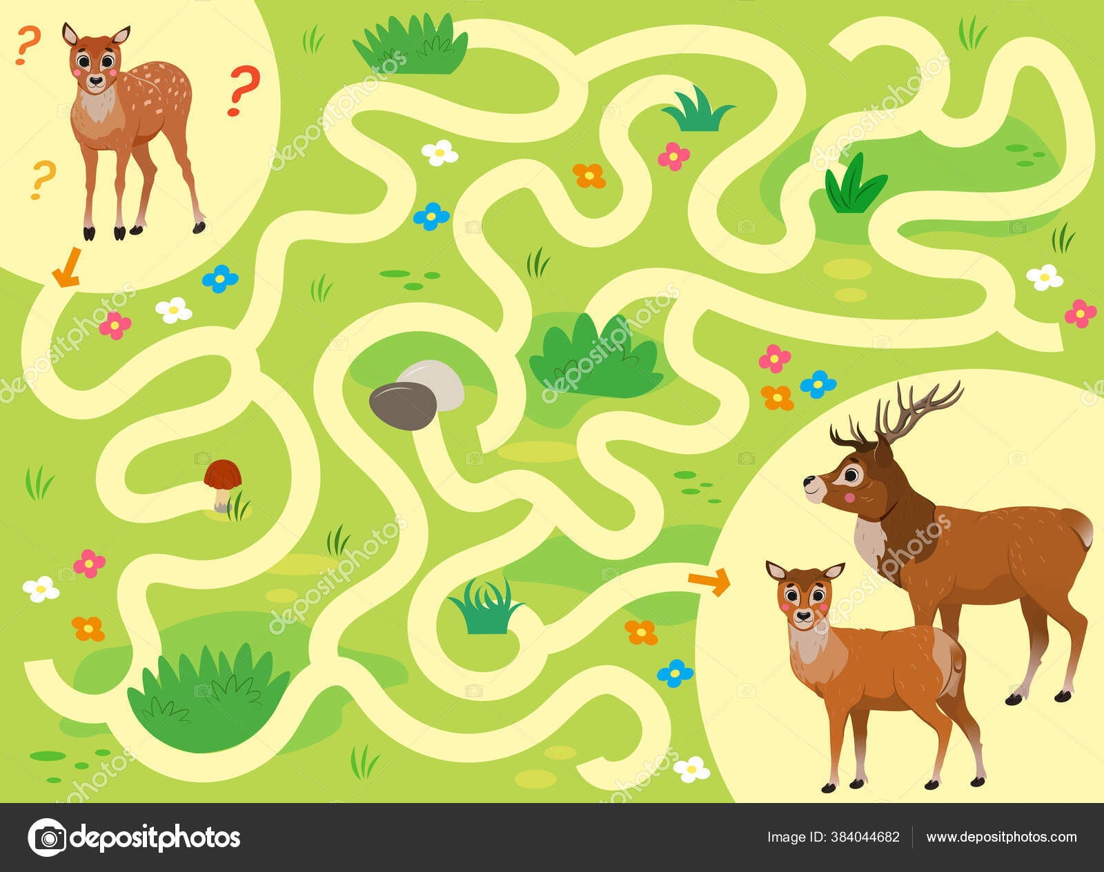 Помогите Маленькому Заблудшему Найти Дорогу Своей Семье Цветной.