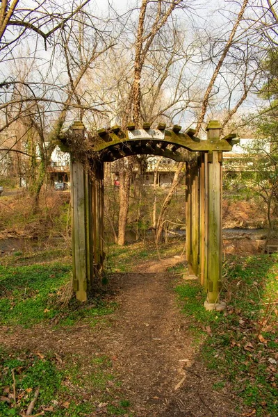 An Arbor in the Woods of a Park in Suburban Pennsylvania