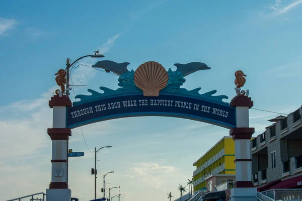 Arco Comienzo Del Paseo Marítimo Wildwood Nueva Jersey — Foto de Stock