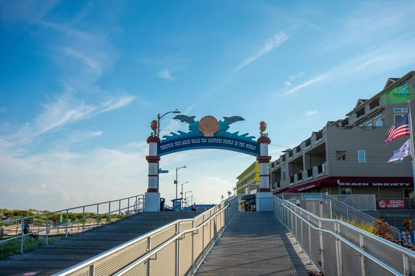 Arco Comienzo Del Paseo Marítimo Wildwood Nueva Jersey — Foto de Stock