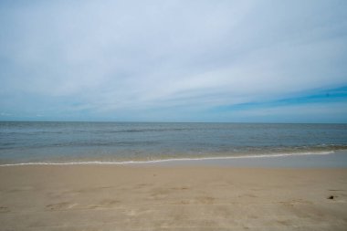 New Jersey, Villas 'taki Körfez' de Bulutlu bir günde Sahil Manzarası