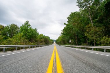 Yolun Merkezinden Bir Çekim Önümüzde Norman Wood Köprüsü var