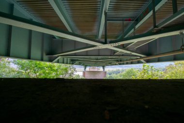 Pennsylvania 'daki Tarihi Kilit 12 yakınlarındaki Eski Norman Wood Köprüsünün Altından Görüntü