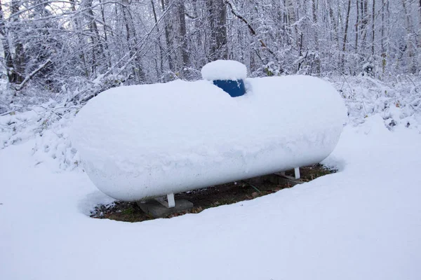 Heating Propane Propane Tank Home Heating Long Cold Winter — Stock Photo, Image