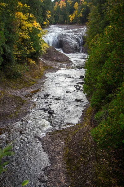 Chute Automne Michigan Potawatomi Falls Dans Forêt Nationale Ottawa Dans — Photo