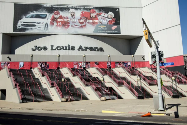 Detroit Michigan Usa Března 2018 Exteriér Joe Louis Arena Dopravní — Stock fotografie