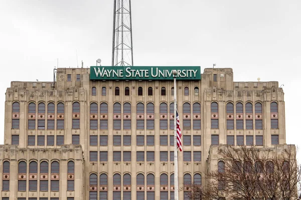 ダウンタウン デトロイトのウェイン州立大学デトロイト ミシガン州 アメリカ合衆国 2018 ウェインの状態は 公共の研究大学 ミシガン州の 番目に大きい大学 — ストック写真