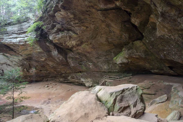 Caverna Cinzas Interior Místico Área Cênica Ash Cave Hocking Hills — Fotografia de Stock