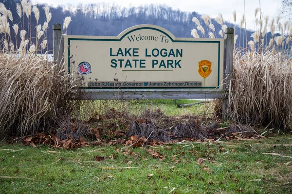 Logan Ohio États Unis Décembre 2014 Entrée Populaire Lake Logan — Photo