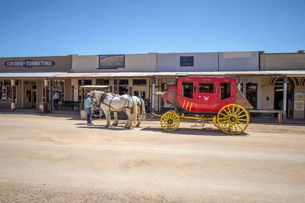 Tombstone Arizona Eua Maio 2019 Fachadas Lojas Estilo Stagecoach Wild — Fotografia de Stock