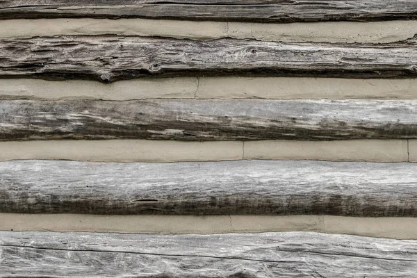 Old Log Cabin Wall Background Fechar Parede Cabine Madeira Tradicional — Fotografia de Stock
