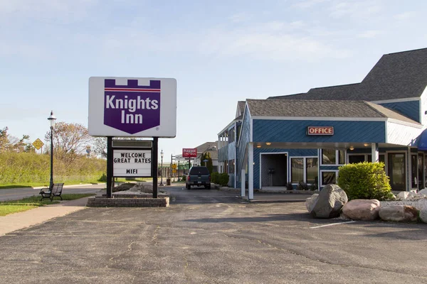 Mackinaw City Michigan Usa Maggio 2020 Esterno Del Knights Inn — Foto Stock