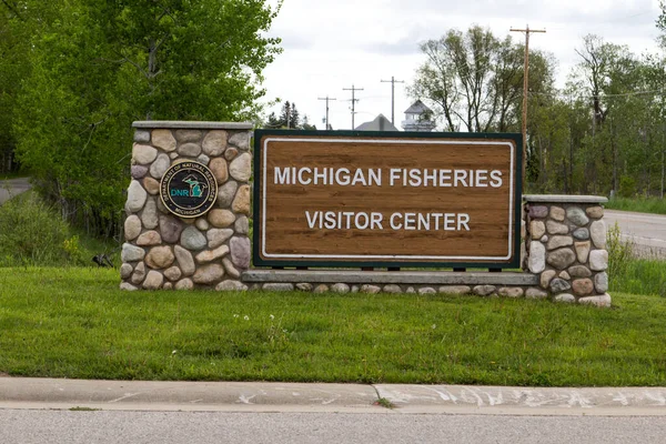 Petoskey Michigan Usa May 2020 Sign Michigan Fisheries Visitor Center — Stock Photo, Image