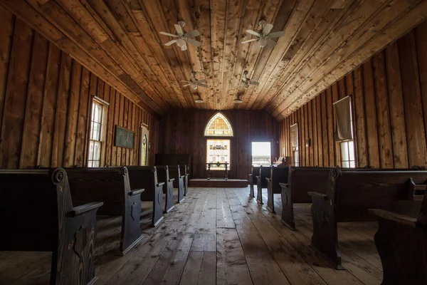 Elk City Oklahoma Usa April 2019 Empty Interior Historic Wooden — Stock Photo, Image