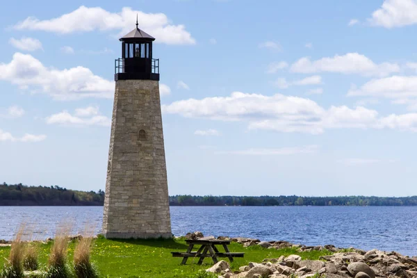 Phare Lac Michigan Phare Sur Côte Lac Michigan Gladstone Michigan — Photo