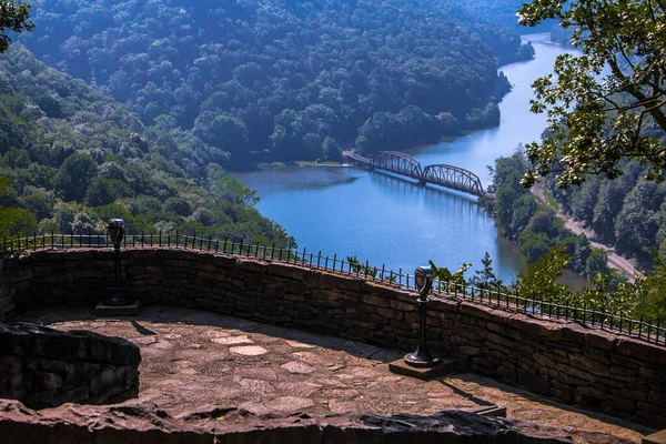 Visão Panorâmica Hawks Nest States Park New River Ansted Virgínia — Fotografia de Stock