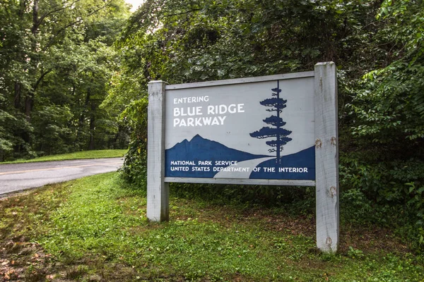 Cherokee North Carolina Usa August 2020 Entrance Sign Blue Ridge — Stock Photo, Image