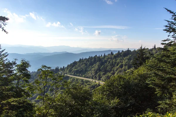 Conduzir Blue Ridge Parkway Blue Ridge Parkway Sopra Longo Lado — Fotografia de Stock