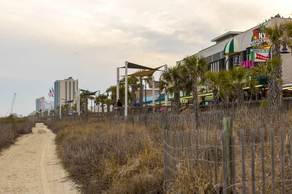 Myrtle Beach South Carolina Usa Února 2015 Palmetto Stromy Obchody — Stock fotografie