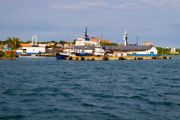 Sault Ste Marie Ontario Kanada Sierpnia 2015 Nadbrzeżna Dzielnica Małej — Zdjęcie stockowe