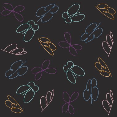 vektör sorunsuz dokulu ve kelebekler