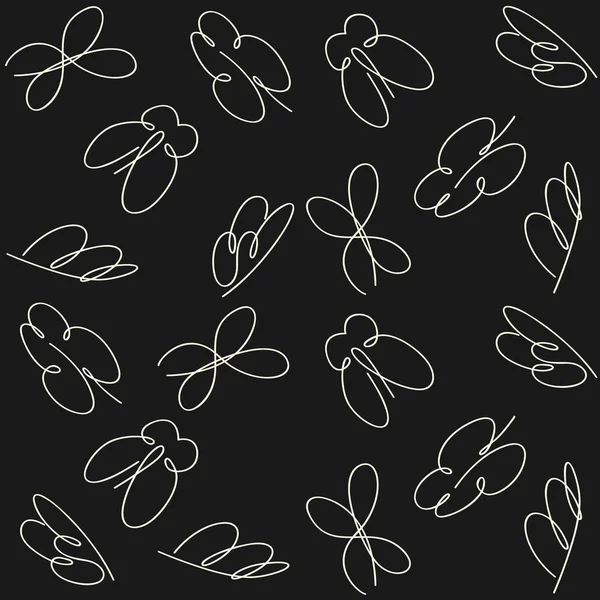 Textura Sin Costura Vectorial Con Mariposas — Vector de stock