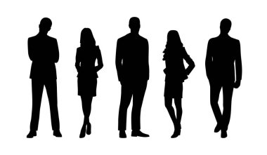İş adamları, Vector silhouettes of ayarla