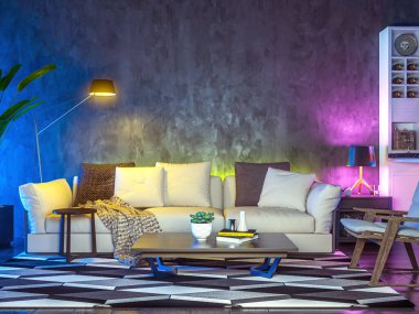 3D iç daire duvar kâğıdı